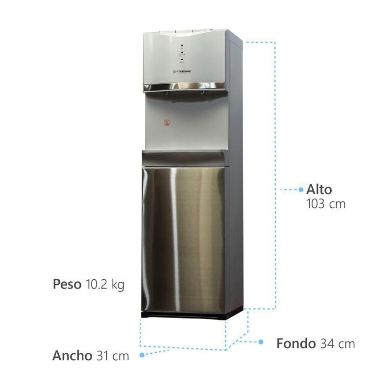 Dispensador de Agua Hypermark Carga Oculta 20 L Silver Brightwater
