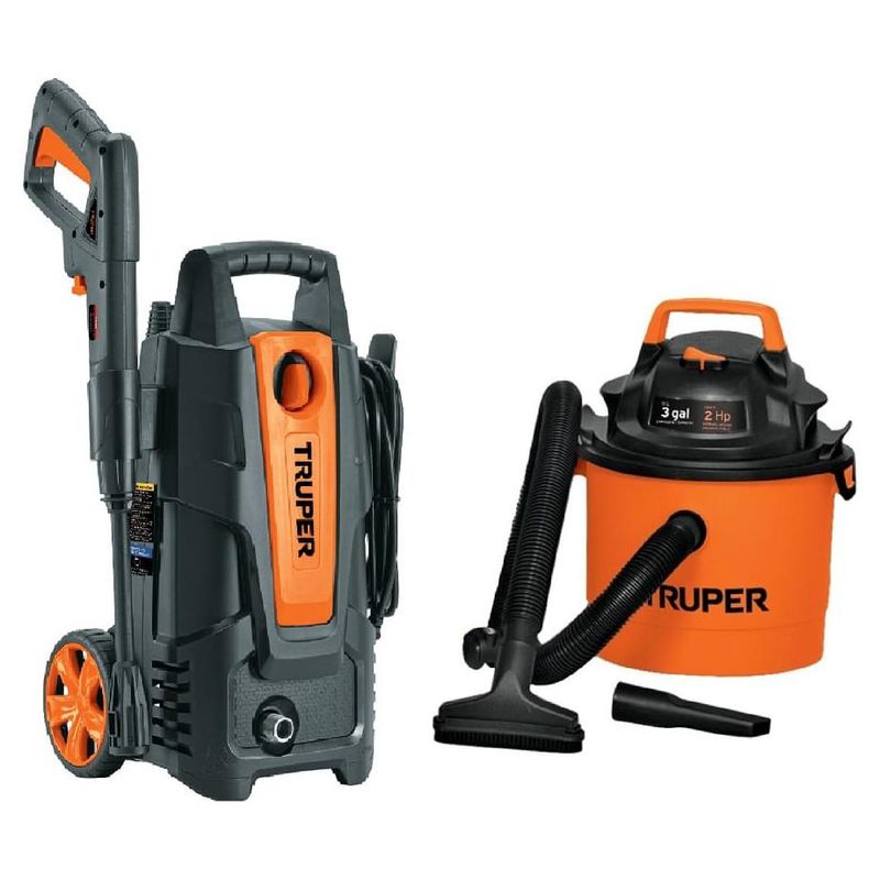 Paquete Truper Aspiradora ASP-03 Gal + Hidrolavadora HILA-1500 PSI END
