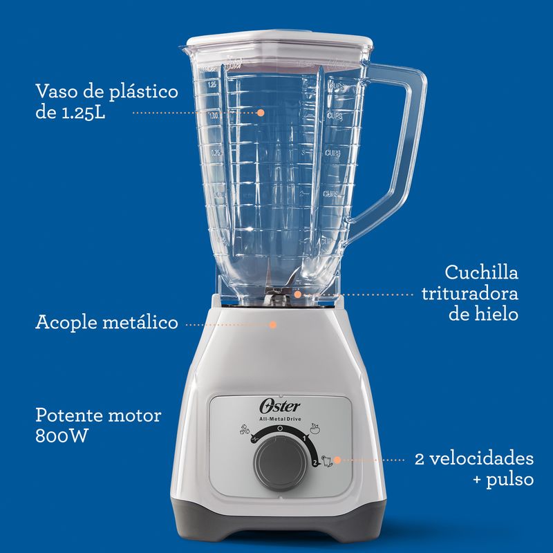 Licuadora Oster BLSTKAP-WRD-013 KALIMAN Blanco 2 Velocidades