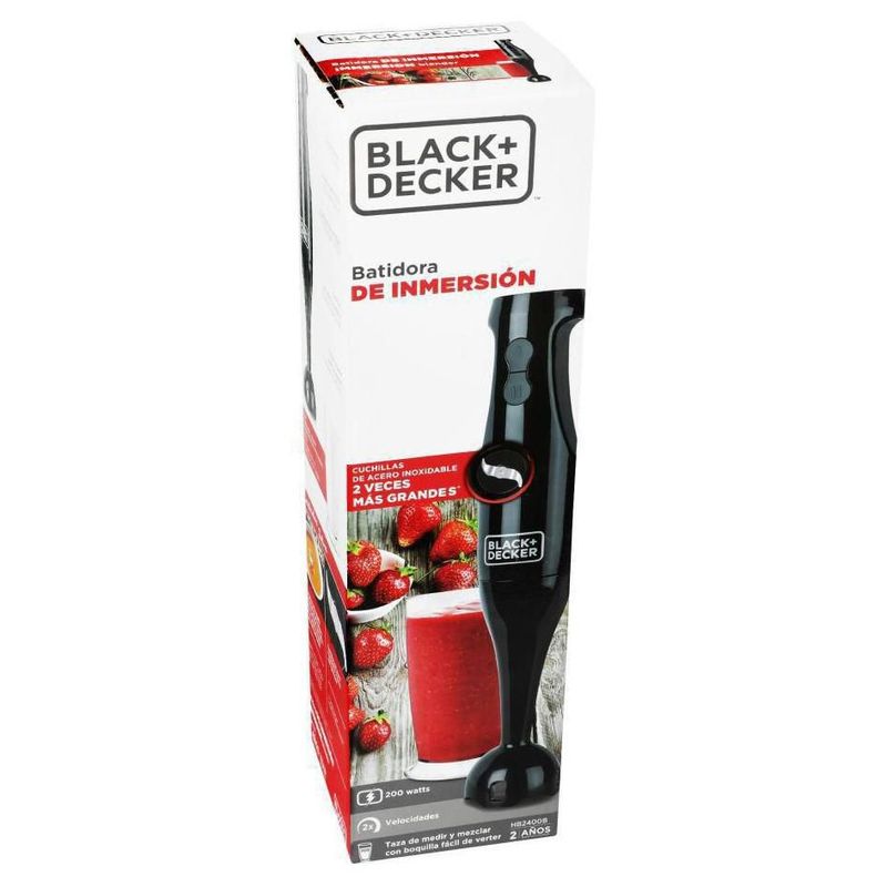 Batidora de Inmersión Black and Decker HB2400B 2V Negro