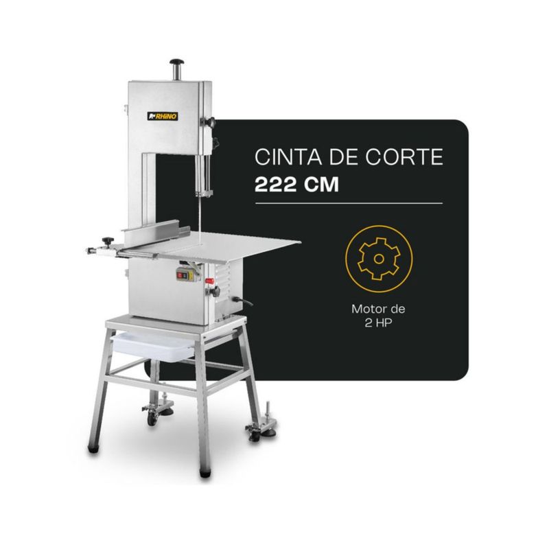 Sierra Carnicera Industrial RHINO SICA-222 1500 W Acero Inoxidable