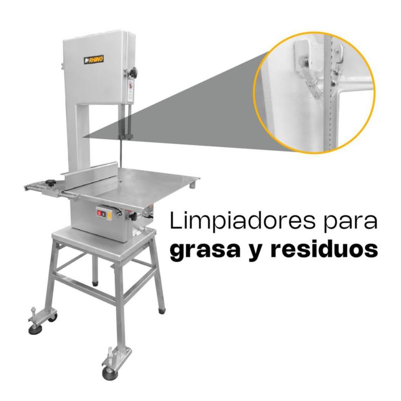 Sierra Carnicera Industrial RHINO SICA-222 1500 W Acero Inoxidable