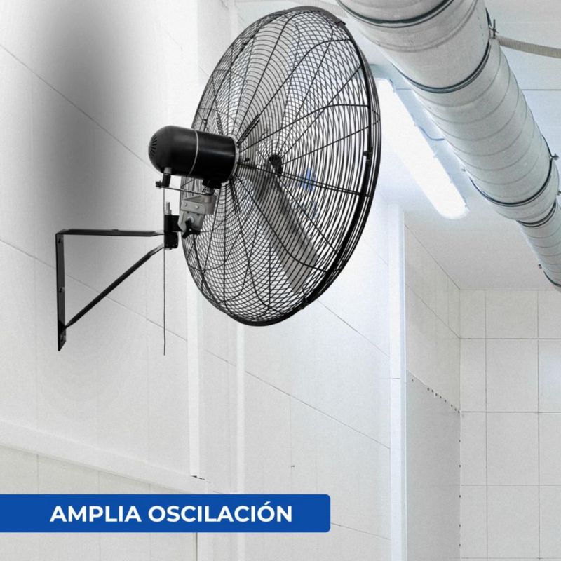 Narvik Ventilador de 24 Pulgadas Industrial de Pared 235W con Aspas de Aluminio, Amplia Oscilación, Modelo NA1124