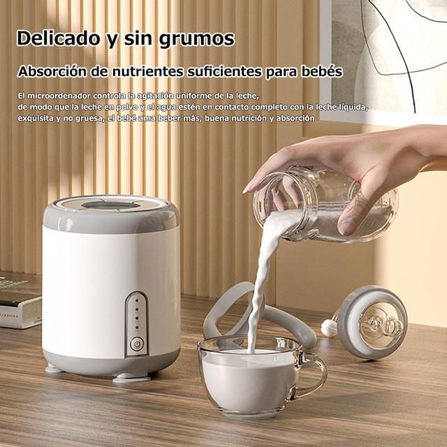 Mezclador de Leche Portátil Recargable para Bebés,Batidor Automático de Fórmula,Ideal para Disolver Grumos y Preparar Biberones sin Esfuerzo.HOGAWAY