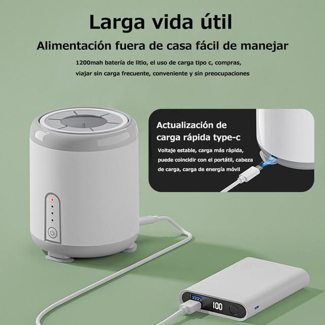 Mezclador de Leche Portátil Recargable para Bebés,Batidor Automático de Fórmula,Ideal para Disolver Grumos y Preparar Biberones sin Esfuerzo.HOGAWAY