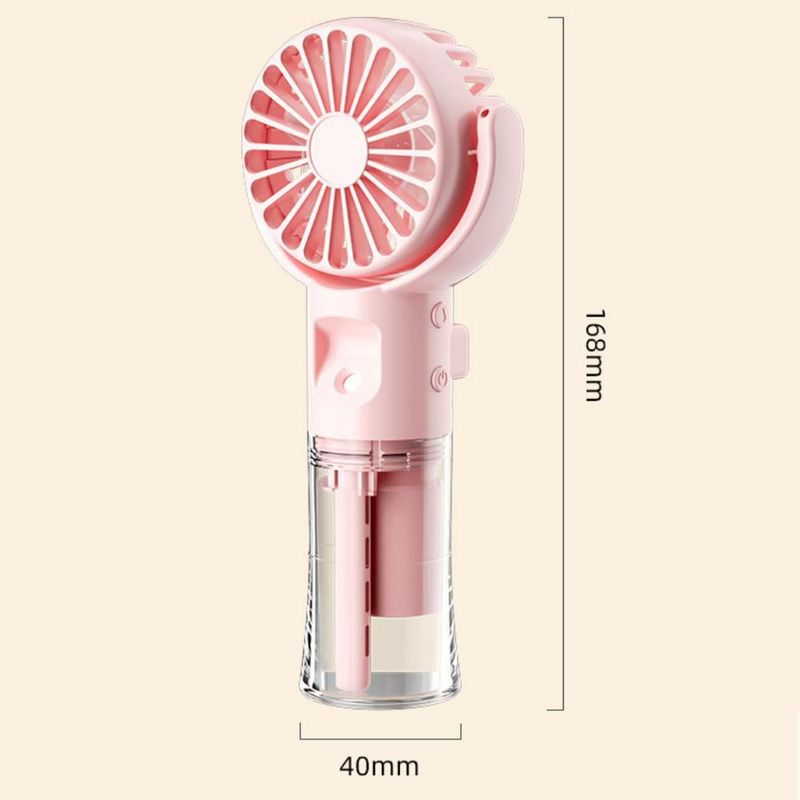 Ventilador Portátil USB con Función de Spray de Agua - Mini Abanico de Escritorio y Mano, Ideal para el Hogar.MORADO.HOGAWAY