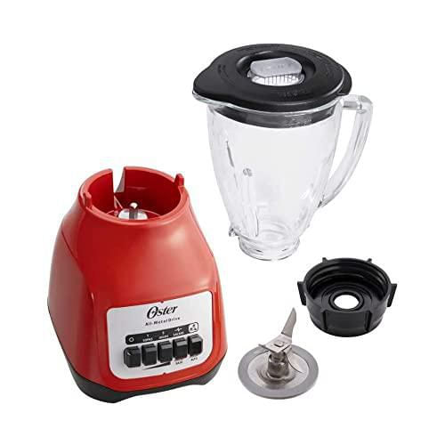 OZER Licuadora Kaliman Vidrio Roja 1.5L