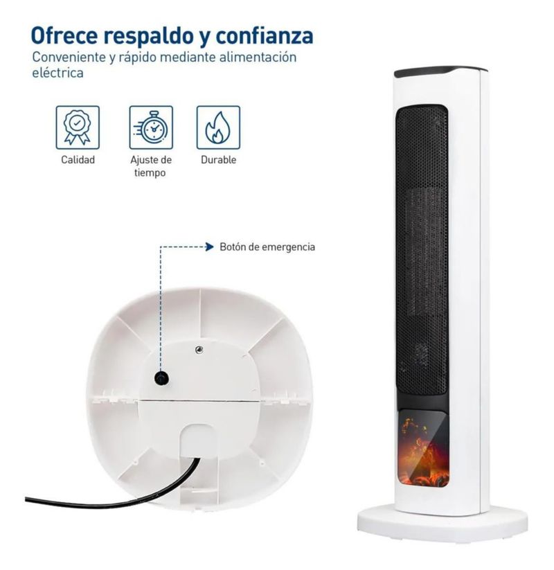 Calentador Eléctrico Bluelander 63 cm 220V con Control Remoto