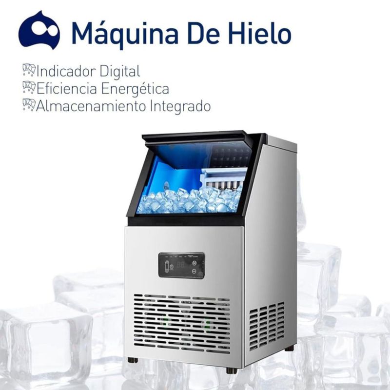 Máquina para Hacer Hielo Blulander, con Depósito de 11.5 kg, Panel LED, Ajuste de Grosor y Autolimpieza, 110V
