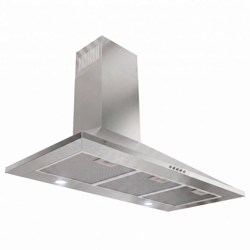 Campana para cocina de pared piramidal 90cm 3 Velocidades, Doble Filtro malla metálica y Filtro de carbón activado, Extrae y Purifica Avera CEP90