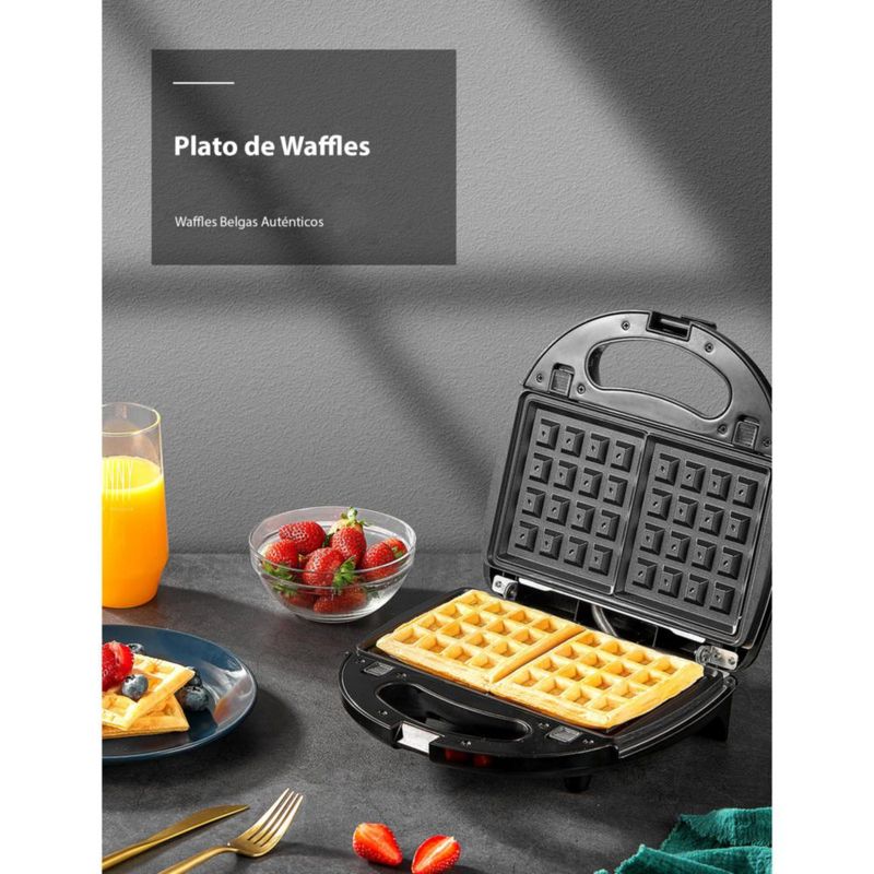 Sandwichera Aicok 3 en 1 con Placas Intercambiables