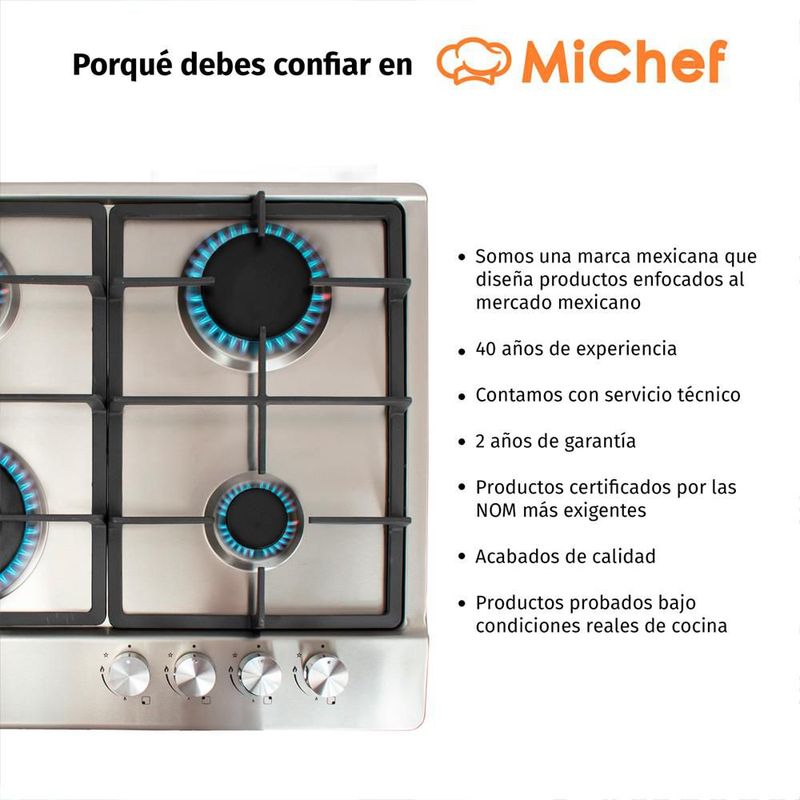 Parrilla empotrable de 60cm SCAPPI