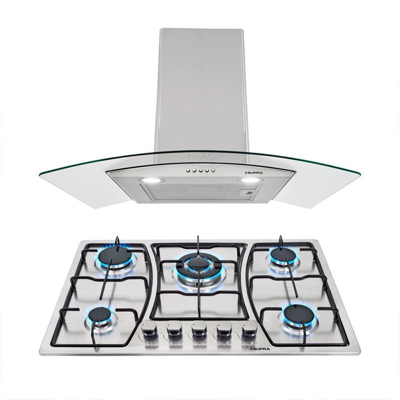 Combo PERALBA con Parrilla ZEGNA de 76cm y Campana CC-76 de 76cm