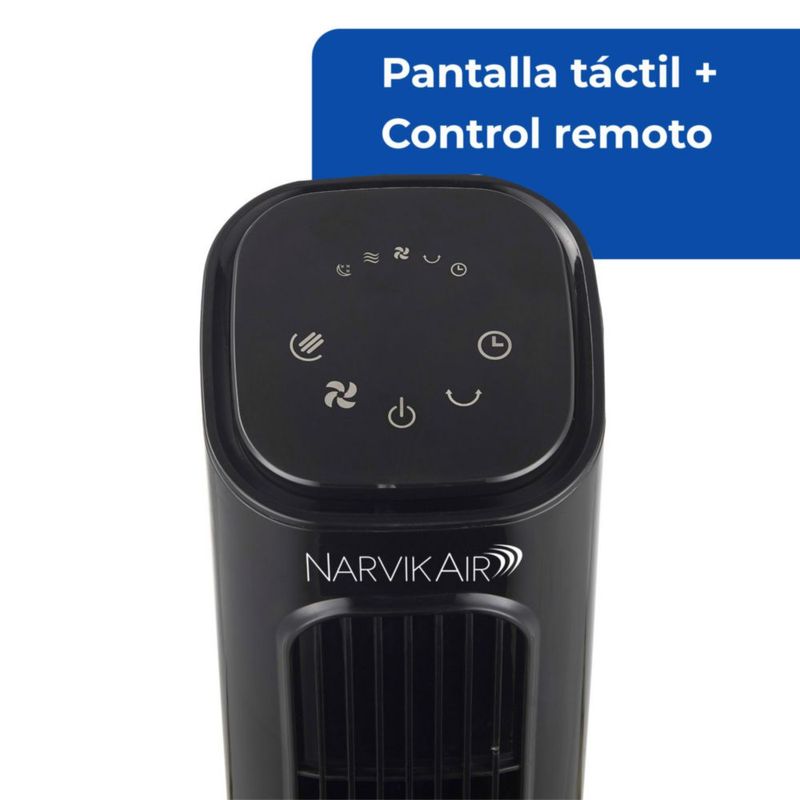 Narvik Ventilador de Torre 32" Silencioso de 40W con Control Remoto y Panel Touch, Modelo NA5032