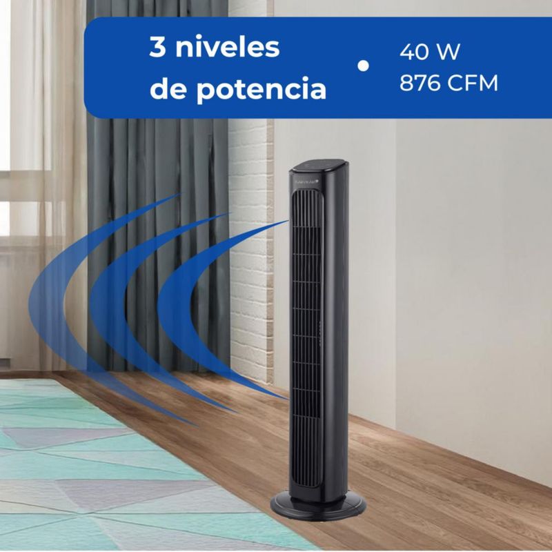 Narvik Ventilador de Torre 32" Silencioso de 40W con Control Remoto y Panel Touch, Modelo NA5032