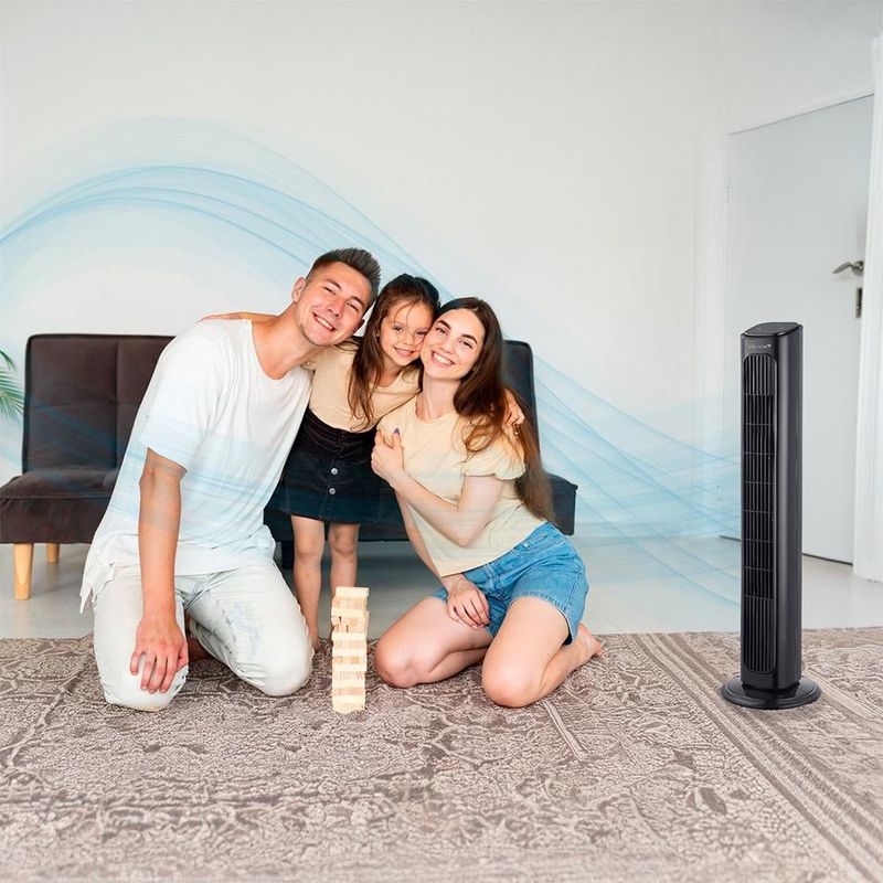 Narvik Ventilador de Torre 32" Silencioso de 40W con Control Remoto y Panel Touch, Modelo NA5032