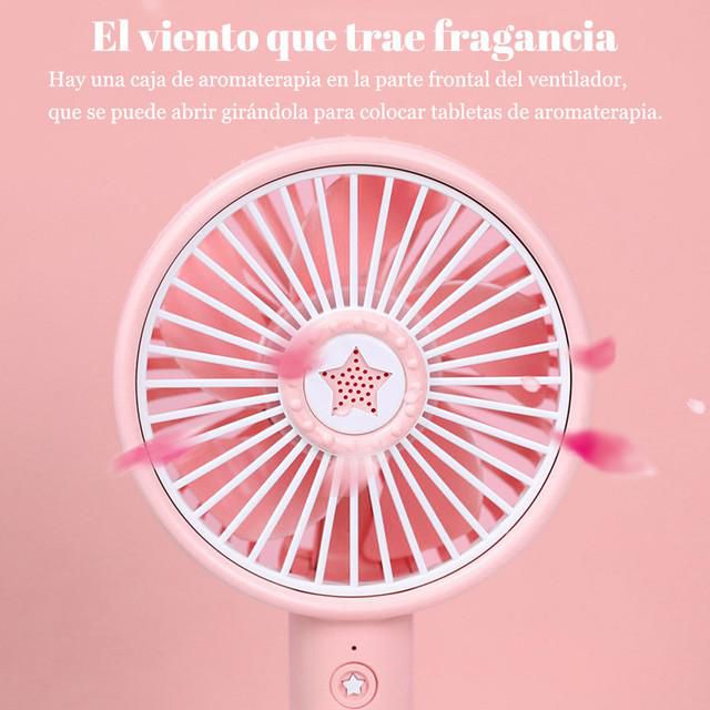 Ventilador pequeño de mano, portátil, portátil, pequeño mini recargable, silencioso, oficina, dormitorio, soporte de cuello halter.HOGAWAY