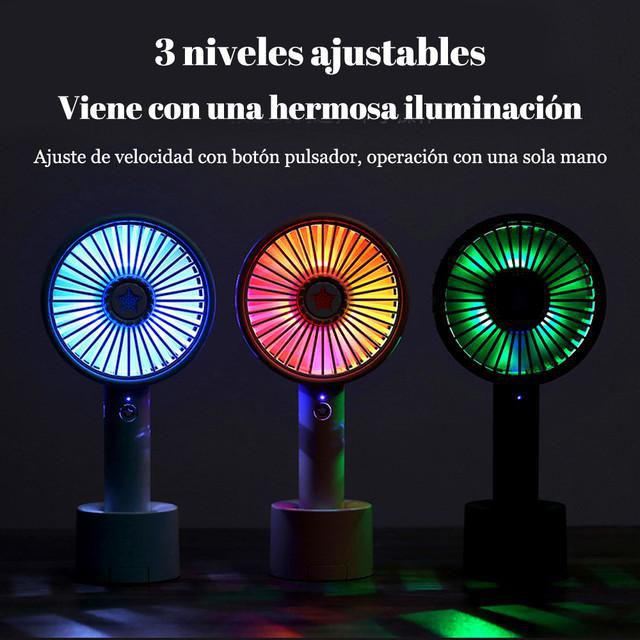 Ventilador pequeño de mano, portátil, portátil, pequeño mini recargable, silencioso, oficina, dormitorio, soporte de cuello halter.HOGAWAY
