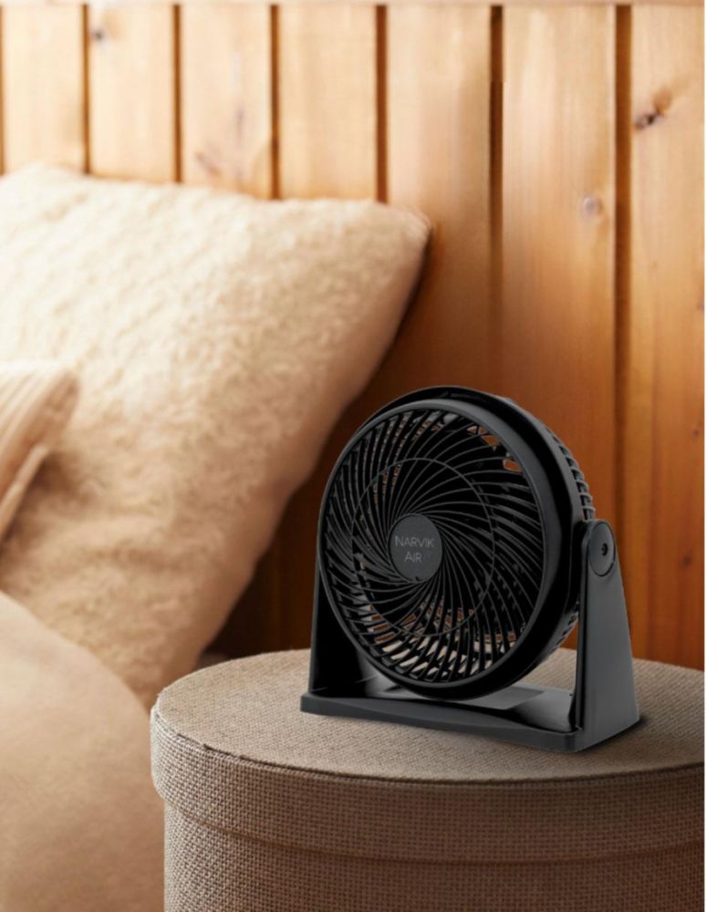 Narvik Ventilador de 9" 2 en 1: Piso y Pared 33W Silencioso con Aspas Plásticas, Modelo NA2009