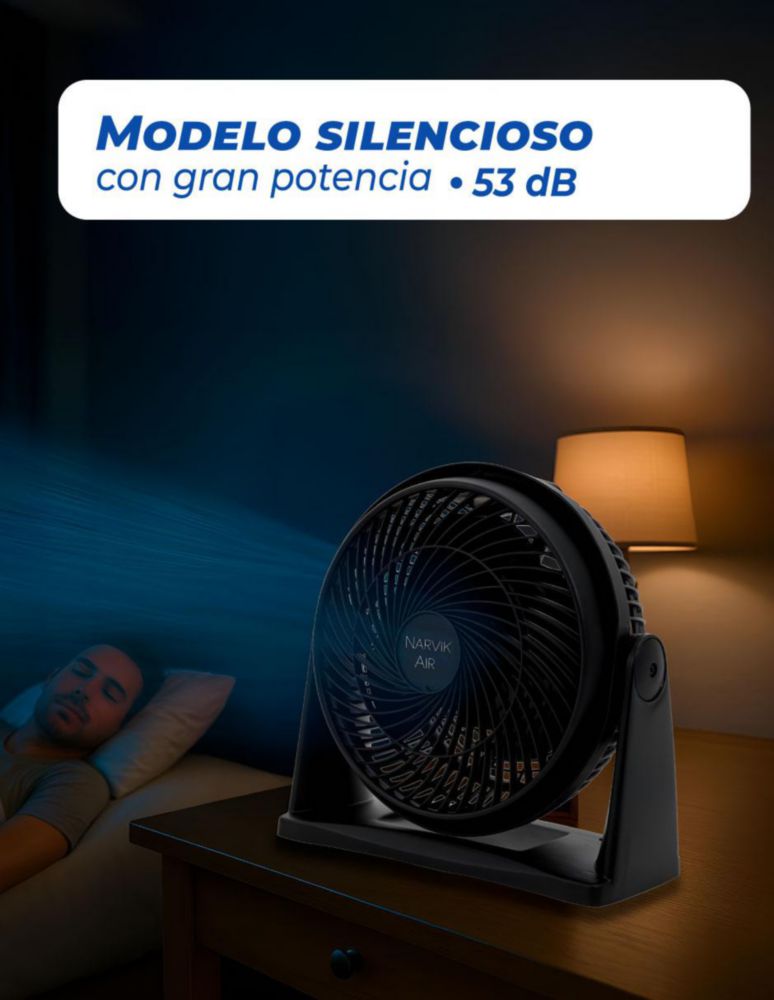 Narvik Ventilador de 9" 2 en 1: Piso y Pared 33W Silencioso con Aspas Plásticas, Modelo NA2009