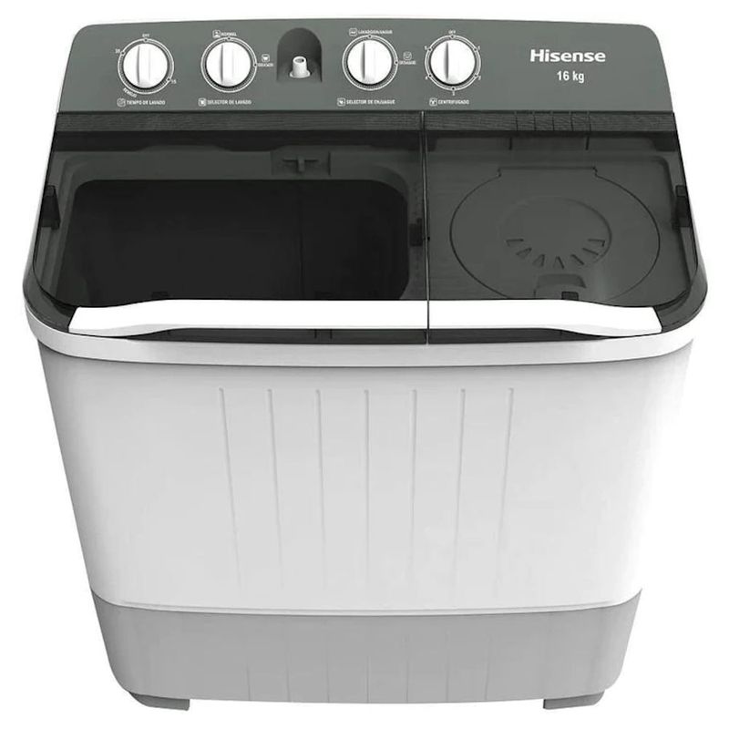 Lavadora Semiautomática Doble Tina 16kg Hisense Wsa1603p