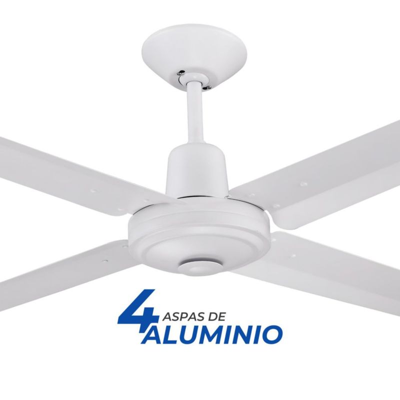 Narvik Ventilador de Techo de 56" Con 4 Aspas de Aluminio con Control de Pared Industrial NA-C56MW