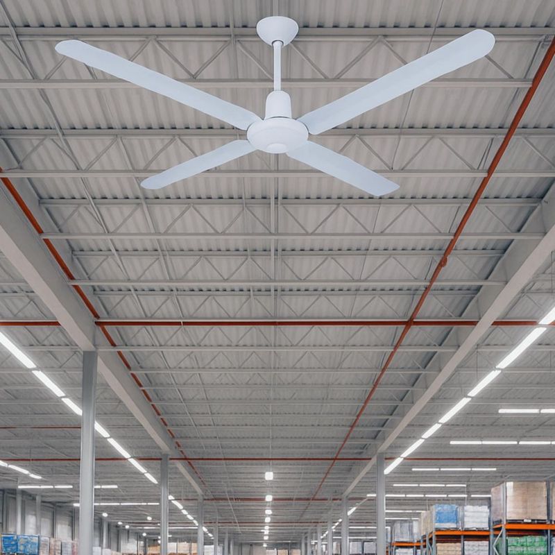 Narvik Ventilador de Techo de 56" Con 4 Aspas de Aluminio con Control de Pared Industrial NA-C56MW