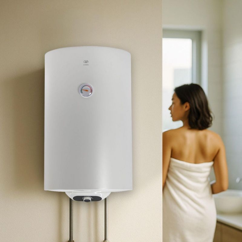 Boiler de depósito 50 Litros Calentador de agua eléctrico 1.5 Servicios Hasta 75°C 127V Avera C50LE