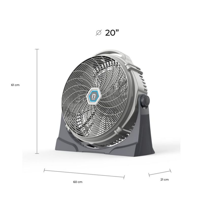 Navia Ventilador 2 en 1, Instalción en Pared y Piso de 20 Pulgadas, Potente