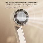 Ventilador Plegable Mini Recargable USB,Color Beige,Abanico Portátil de Mano y Escritorio, 3 Velocidades, Silencioso y Ligero para Viajes.HOGAWAY