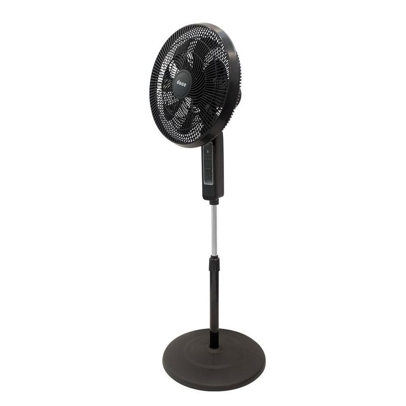 Ventilador de pedestal 16 pulgadas Dace con control remoto 7 aspas VPMX1601NR