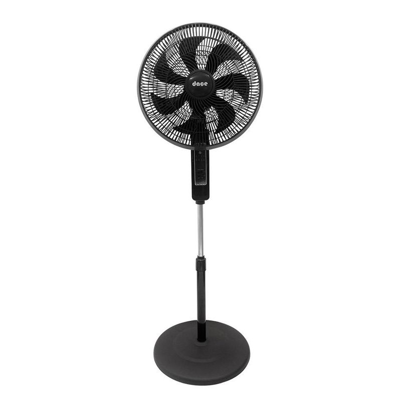 Ventilador de pedestal 16 pulgadas Dace con control remoto 7 aspas VPMX1601NR
