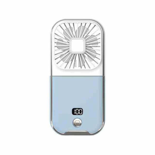 Ventilador pequeño de mano, portátil, portátil, pequeño mini recargable, silencioso, oficina, dormitorio, soporte de cuello halter.HOGAWAY