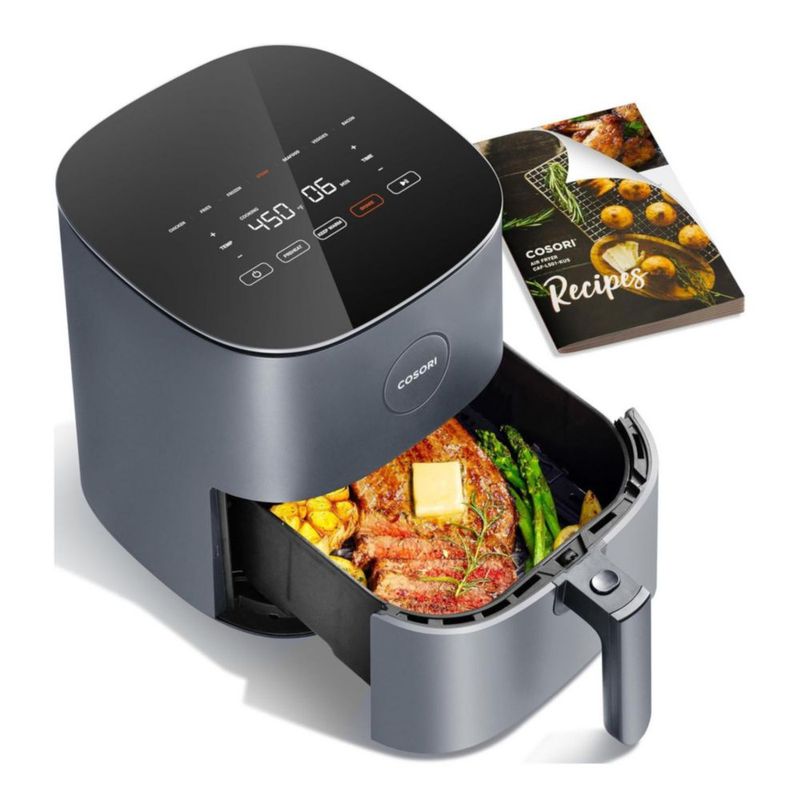 Freidora de aire COSORI Pro 5QT capacidad de 4.7L - Función 9 en 1 apta para lavavajillas - COSORI Air Fryer Pro 5QT - Color Gris