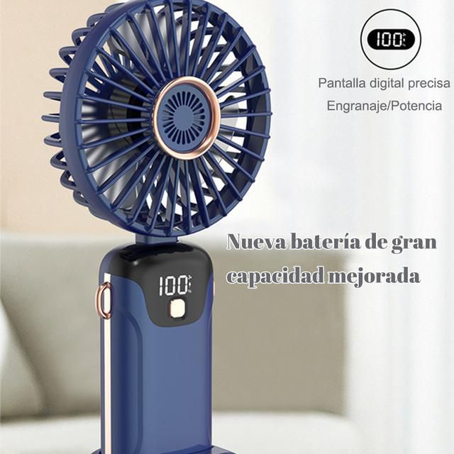 Ventilador pequeño de mano, portátil, portátil, pequeño mini recargable, silencioso, oficina, dormitorio, soporte de cuello halter.HOGAWAY