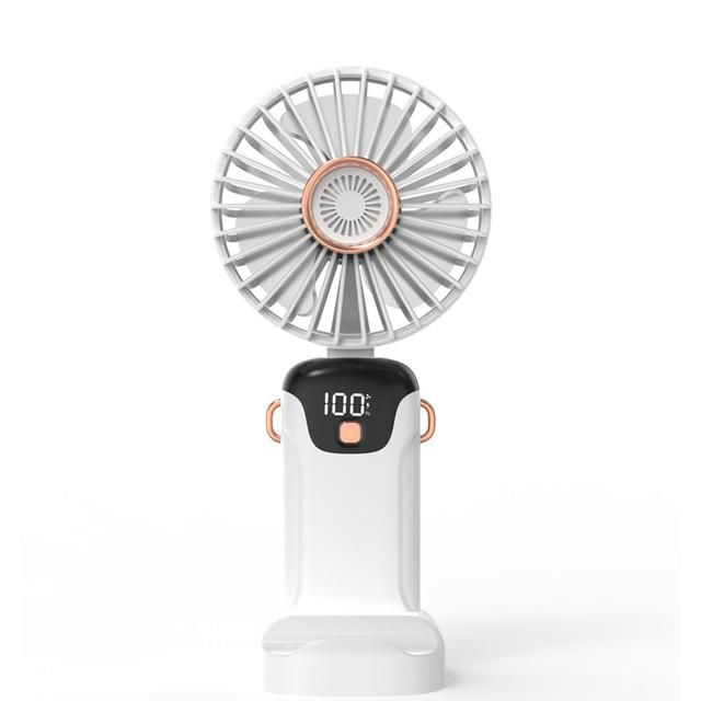 Ventilador pequeño de mano, portátil, portátil, pequeño mini recargable, silencioso, oficina, dormitorio, soporte de cuello halter.HOGAWAY