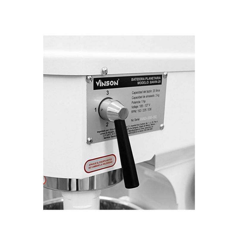 Batidora Industrial VINSON BAVIN-20 19.3 L 3 Velocidades 750 W