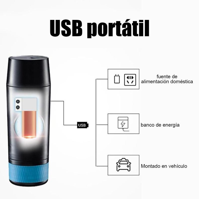 Cafetera Automática Portátil Inalámbrica para el Hogar,Máquina Eléctrica Todo en Uno con Batería Recargable.HOGAWAY