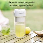 Vaso de batidora portátil, exprimidor de frutas eléctrico USB, mezclador de zumo recargable, HOGAWAY