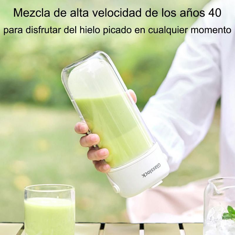 Vaso de batidora portátil, exprimidor de frutas eléctrico USB, mezclador de zumo recargable, HOGAWAY