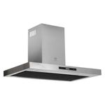 Campana de pared Tipo T 90cm Acero Inoxidable, 3 Velocidades, 2 filtro de malla y 2 filtros de carbón activado, Control por gestos y panel digital