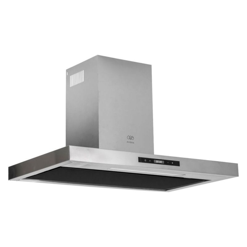 Campana de pared Tipo T 90cm Acero Inoxidable, 3 Velocidades, 2 filtro de malla y 2 filtros de carbón activado, Control por gestos y panel digital