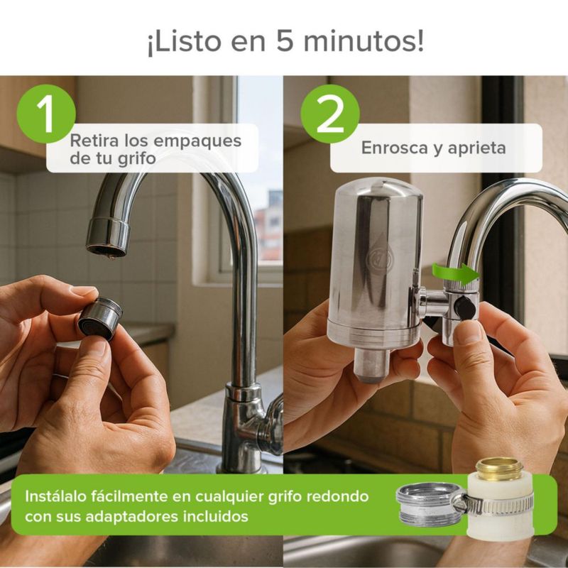 Filtro Purificador de agua para grifo AVERA EOZ01