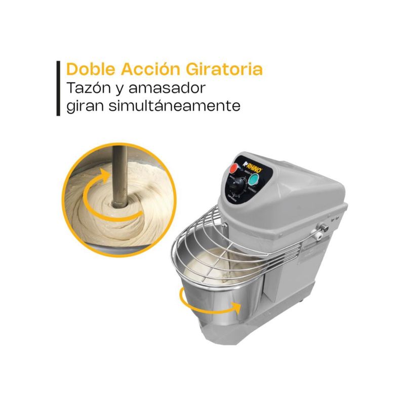 Amasadora Industrial RHINO AMASA-10 10 L Acero Inoxidable 4 kg