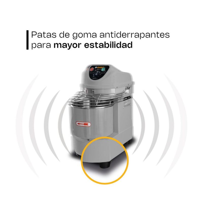 Amasadora Industrial RHINO AMASA-10 10 L Acero Inoxidable 4 kg