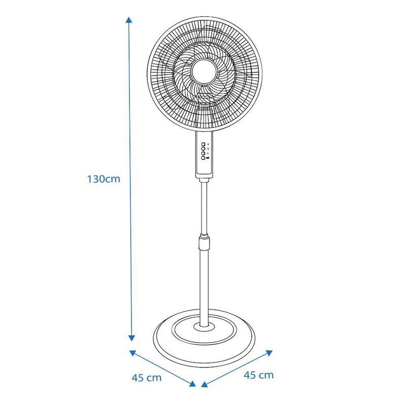 Ventilador de pedestal Dace 16 puldagas 5 aspas VPMX1601N