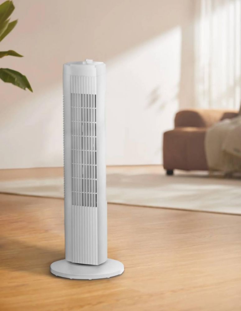 Ventilador de Torre Mainstays Oscilante 3 Velocidades color Blanco