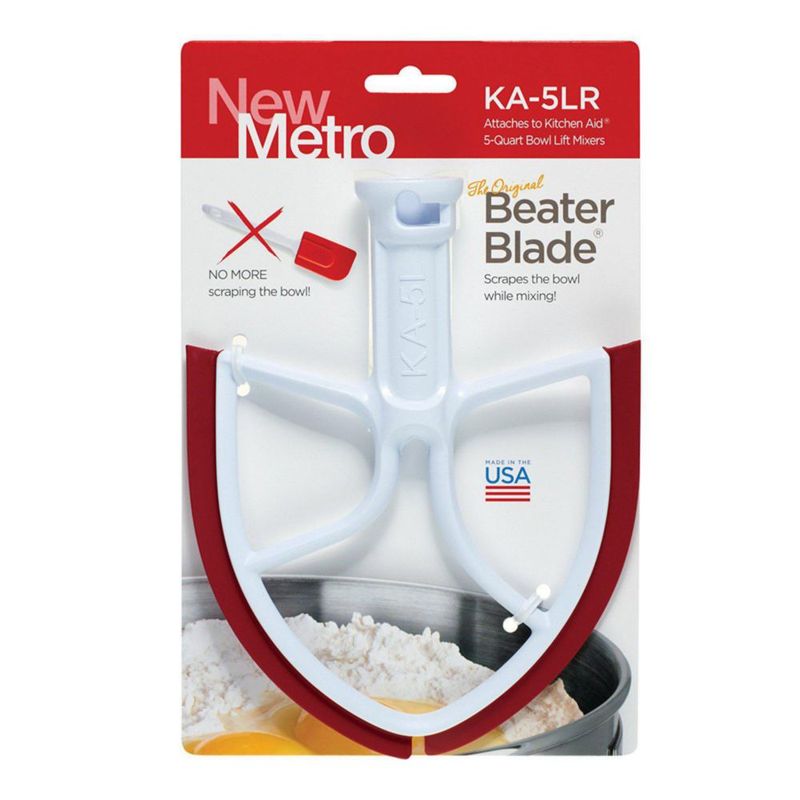 New Metro KA-5LR Original Beater Blade Works w/Most KitchenAid 5 Qt Bowl-Lift Stand Mixers, Red