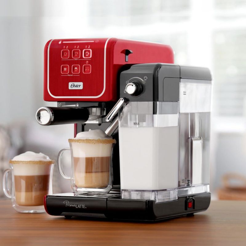 Oster Cafetera PrimaLatte Touch, con un Panel Táctil con Funciones Automáticas para Espresso, Cappuccino, y Latte, de 19 Bares d