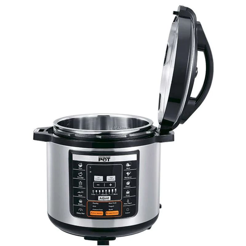 Olla Electrica Koblenz KMP-1000 IN 6 Lts 17 funciones Kitchen Magic Pot Plata